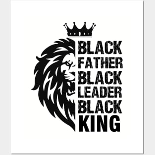 Black Father, Black Leader, Black King, Lion Posters and Art